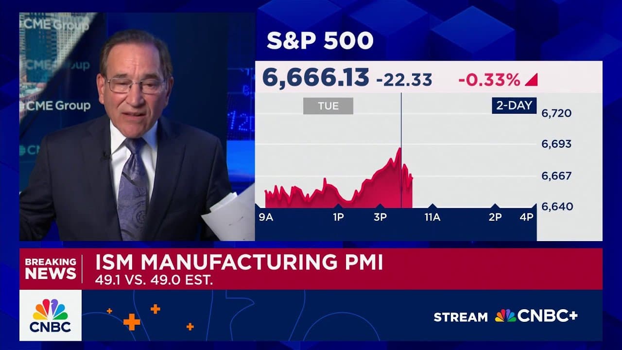 ISM manufacturing PMI 49.1 vs. 49.0 estimated
