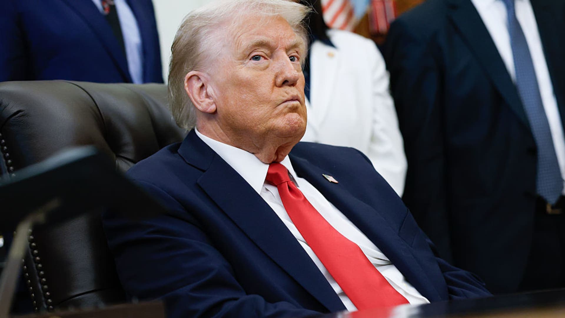 Trump's approval rating on the economy takes hit because of shutdown, inflation, CNBC survey finds